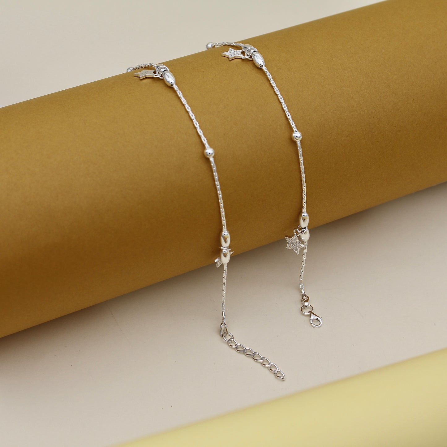 Twinkle Star Silver Anklet