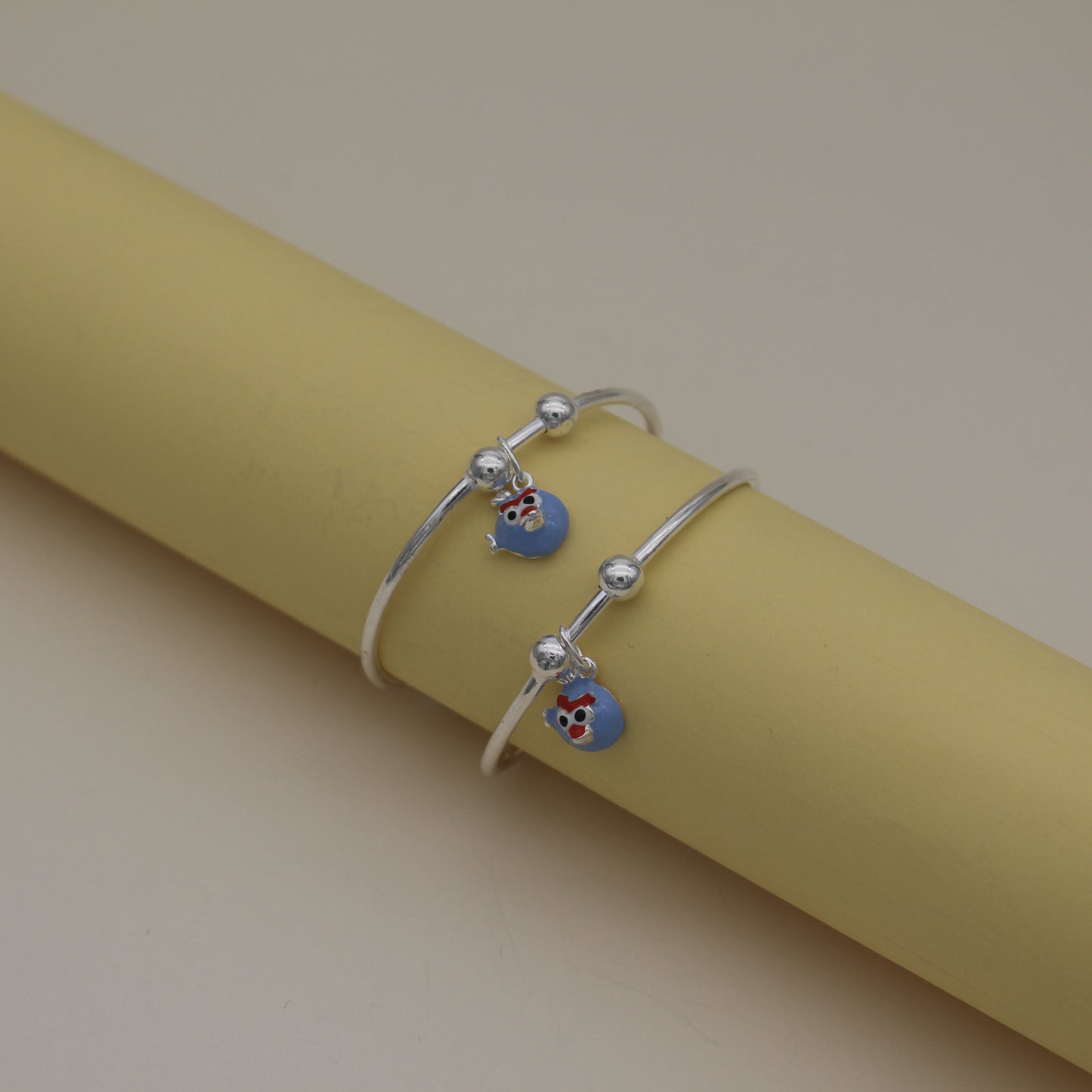 Blue Bird Silver Bangles