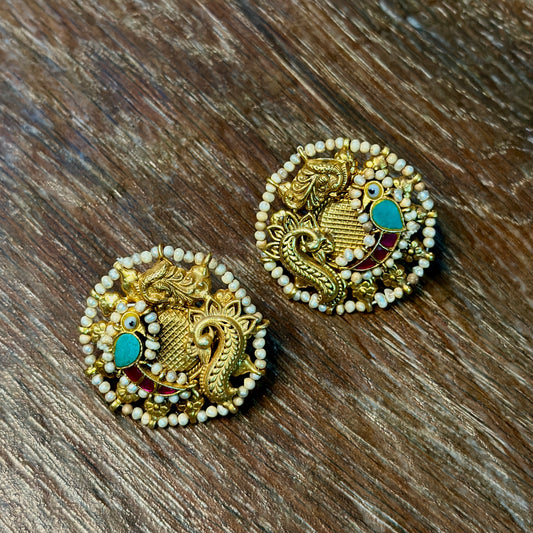 Royal Peacock Heritage Studs