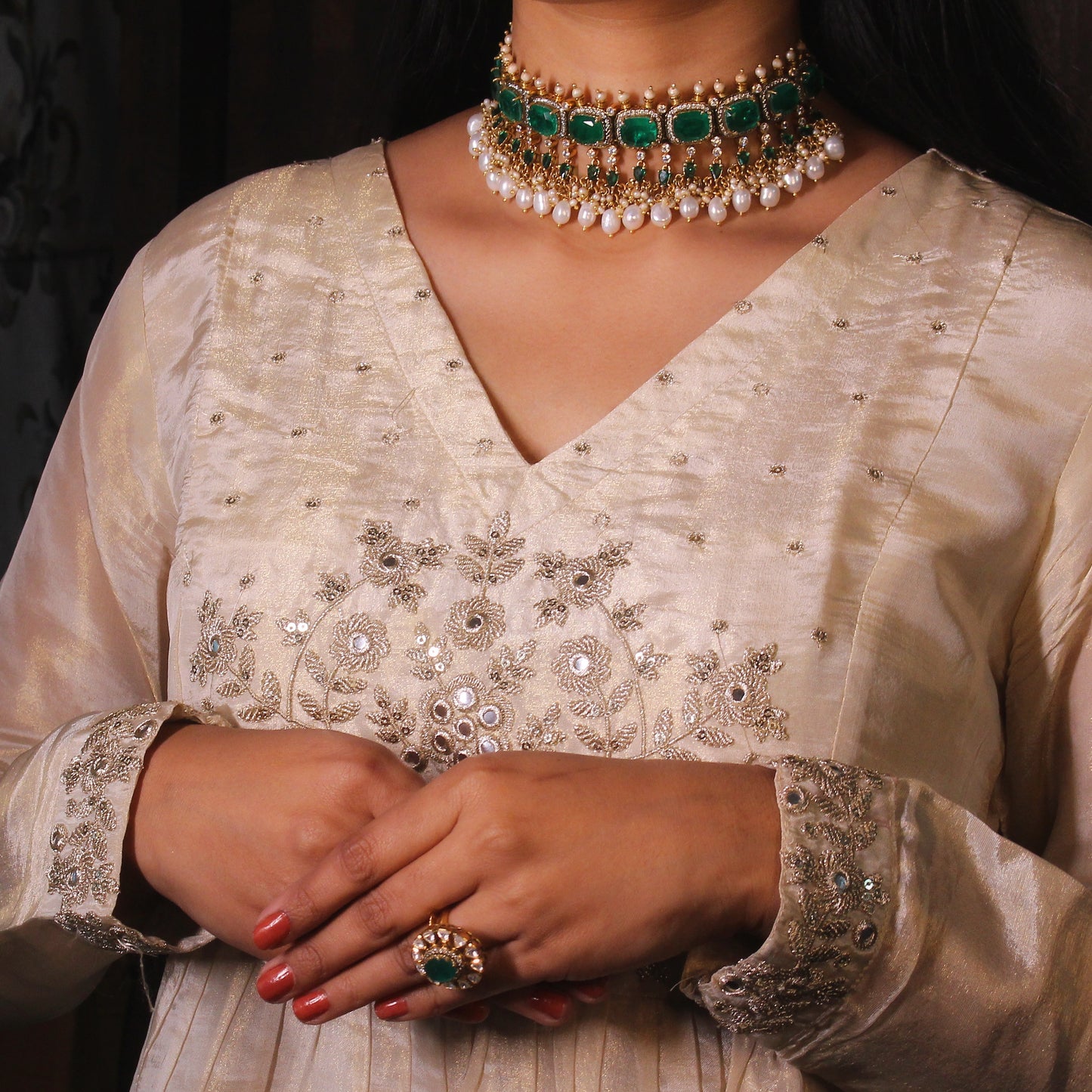 Emerald Royale Choker Set