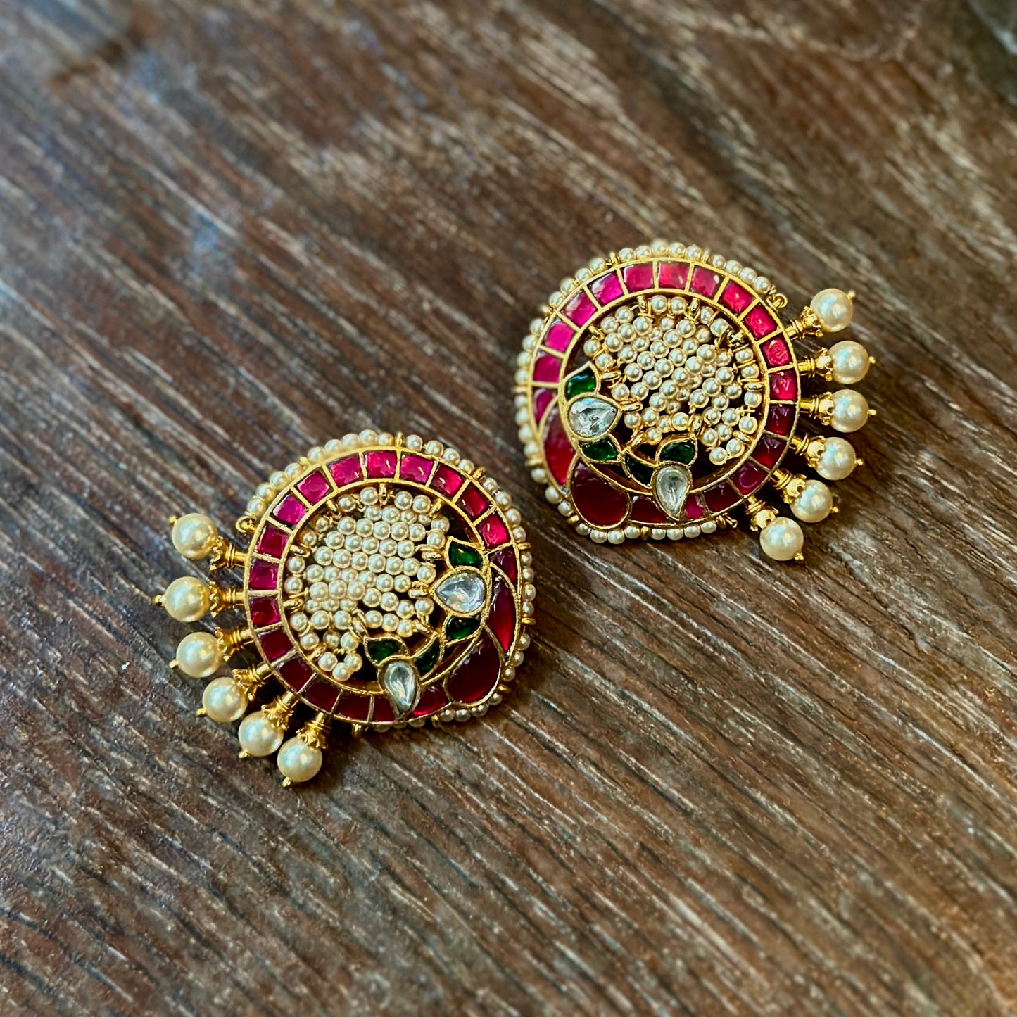 Golden  Moti Earring
