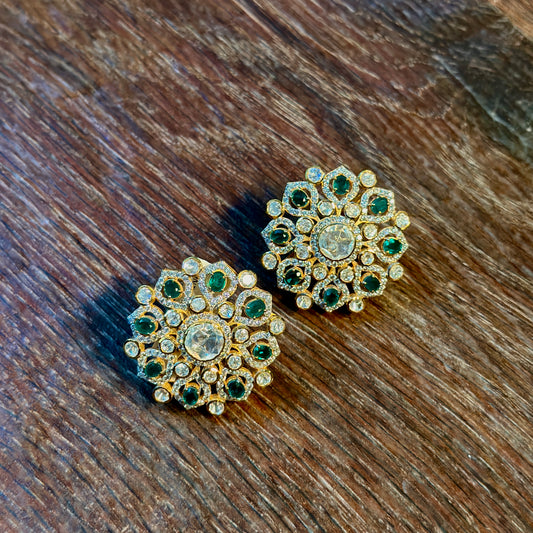 Emerald Sparkle Studs