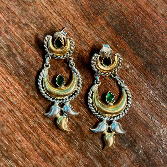 Emerald Cascade Dangler Earrings