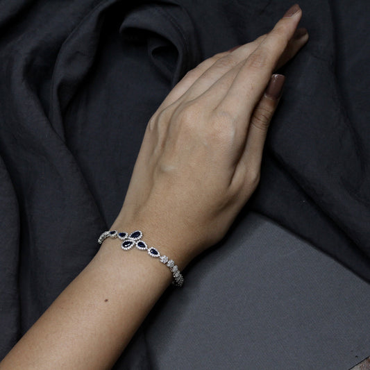 Midnight Bloom Sapphire Bracelet