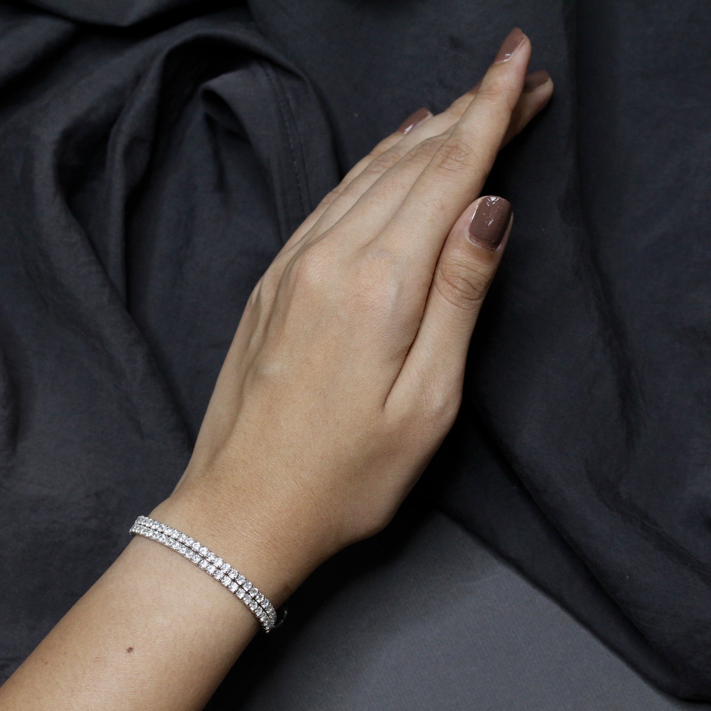 Diamond Mist Twin-Line Bracelet