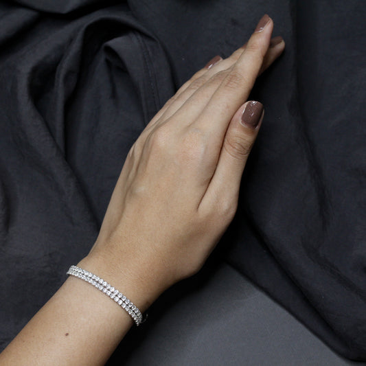 Diamond Mist Twin-Line Bracelet