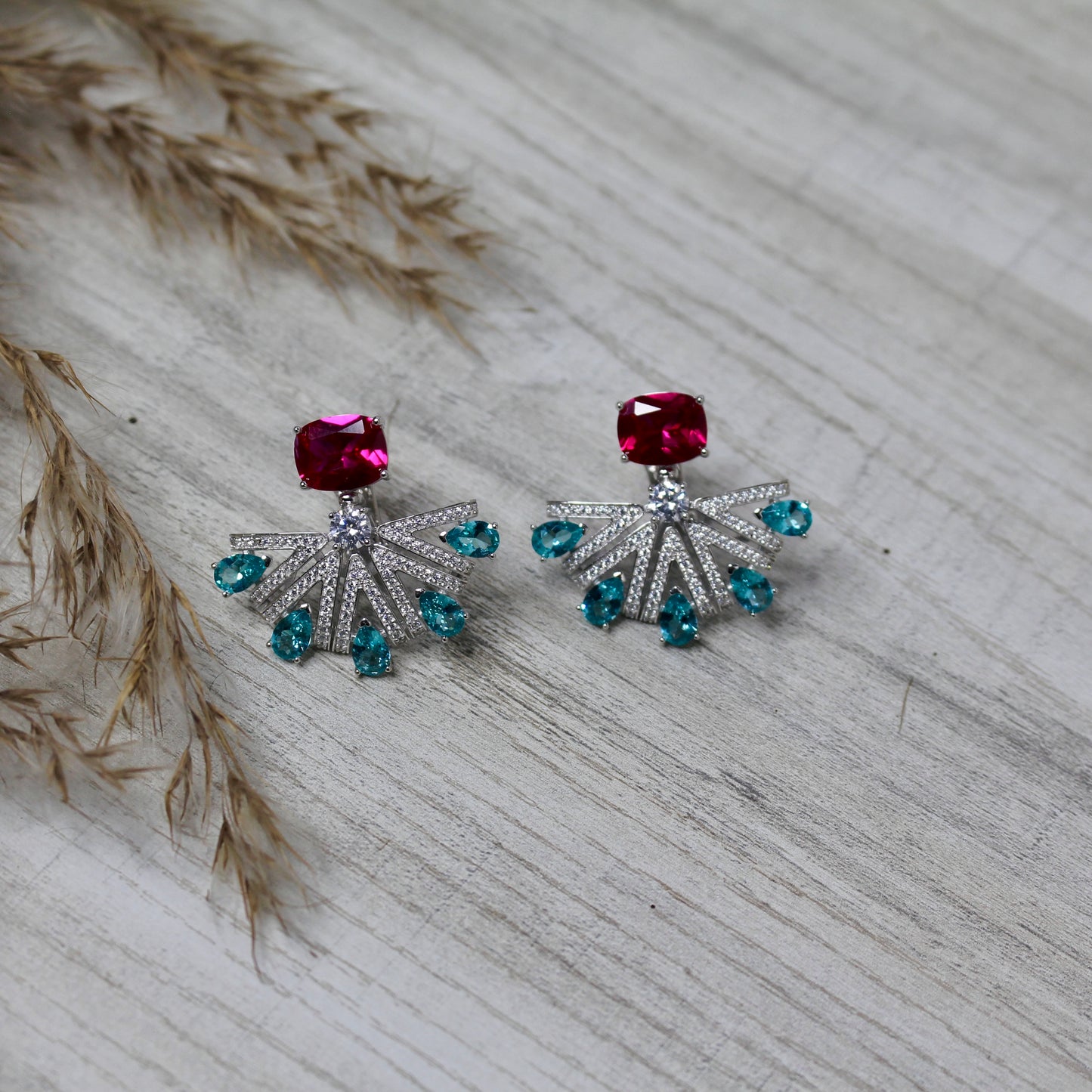 Aurora Bloom Silver Studs