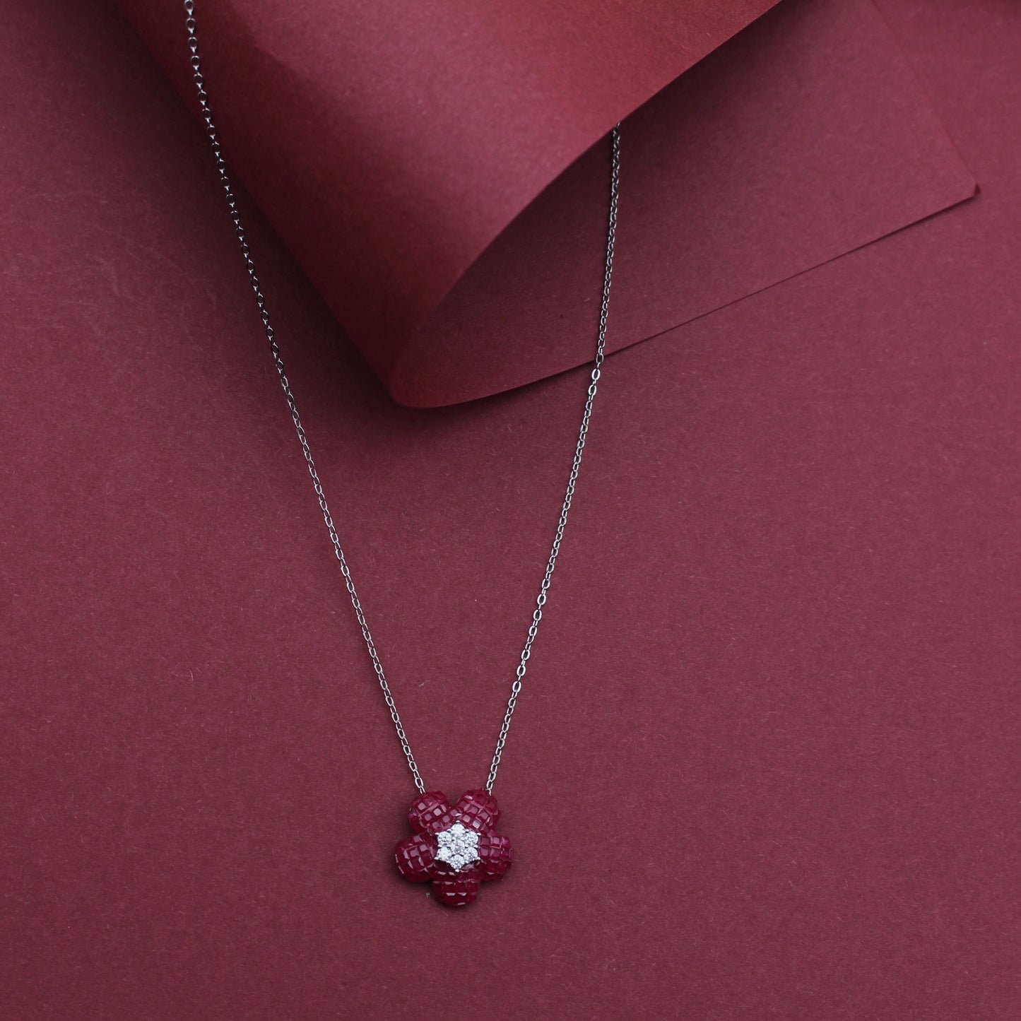 Ruby Bloom Petite Necklace Set