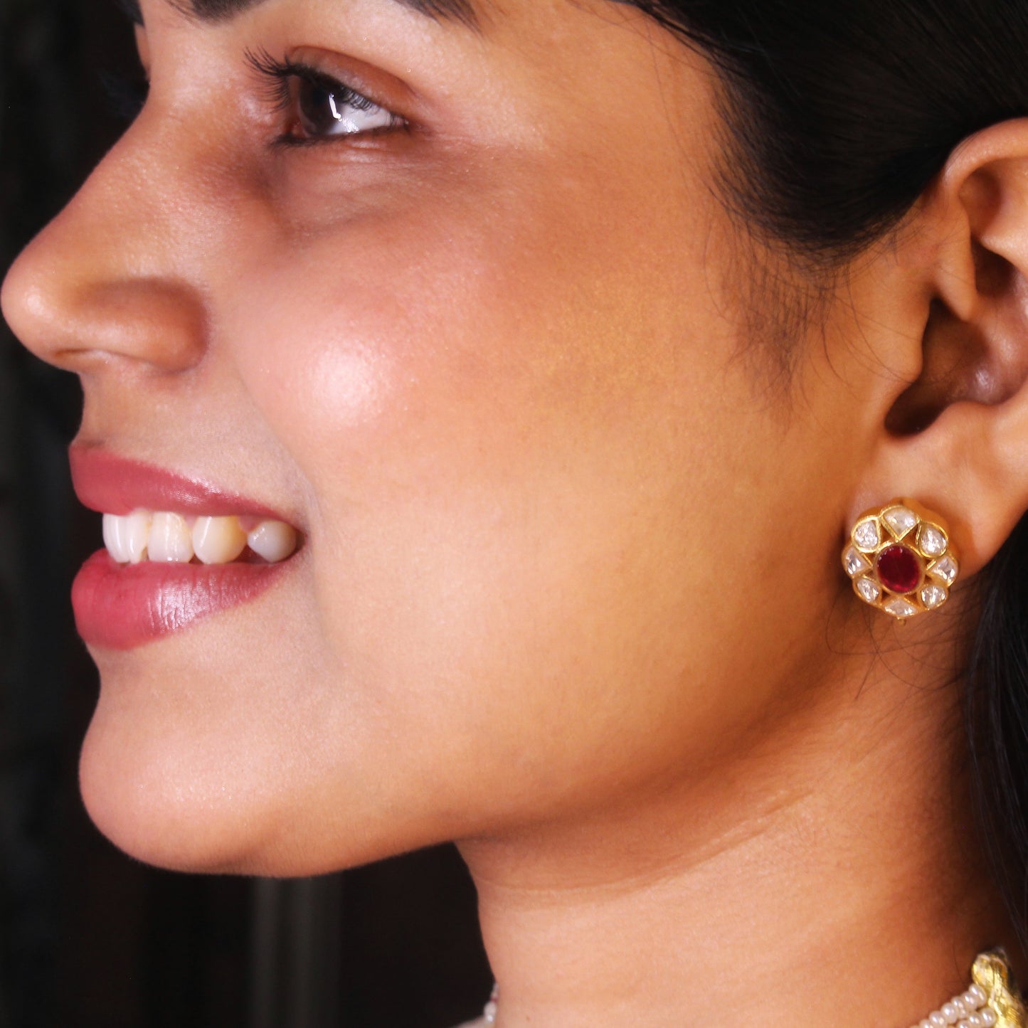 Pearl Radiance Ruby Choker Set