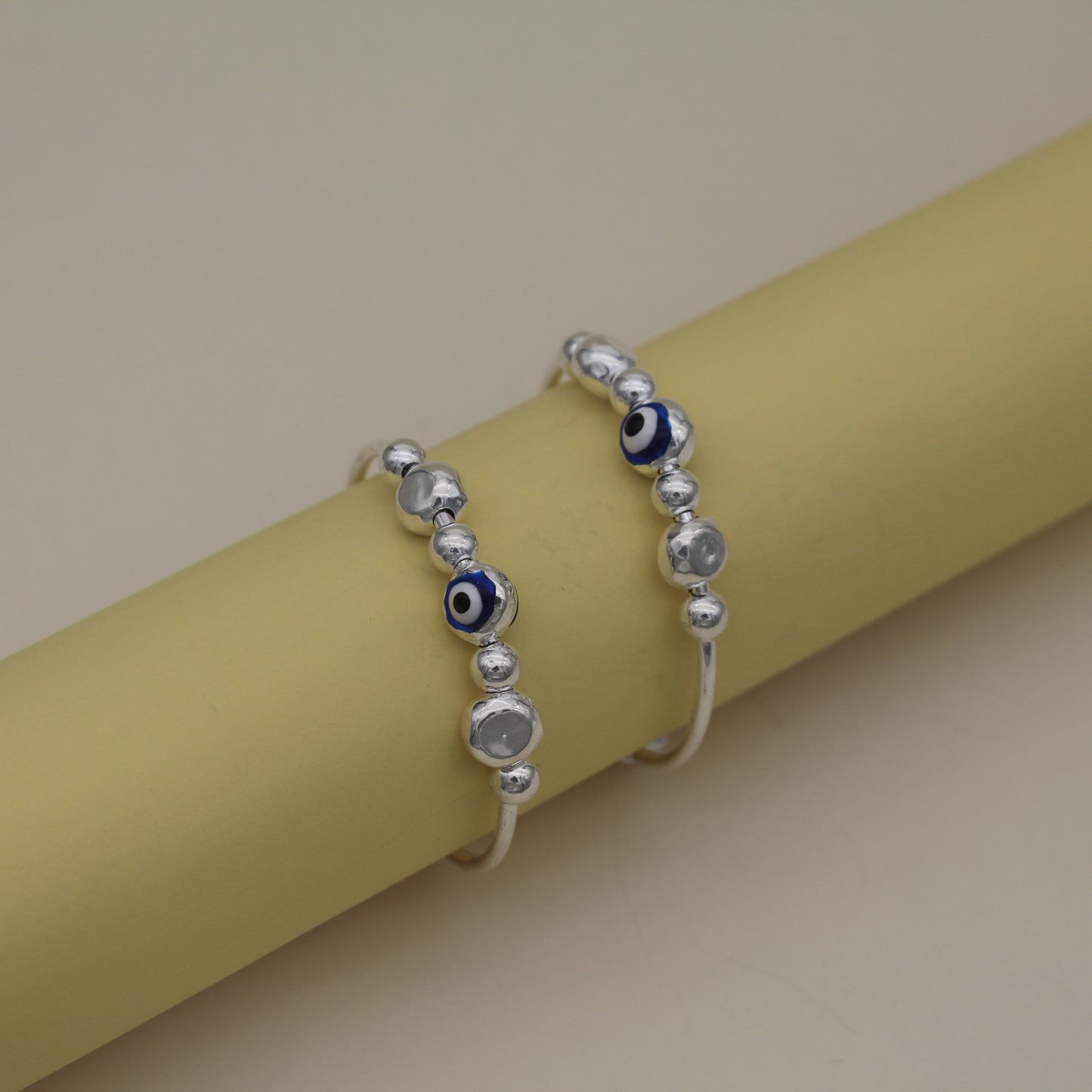 Evil Eye Silver Bangles