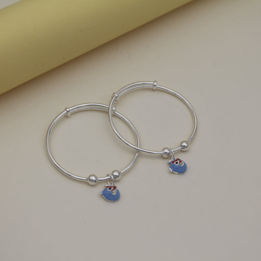 Blue Bird Silver Bangles