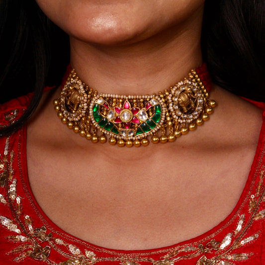Lotus Kundan Choker
