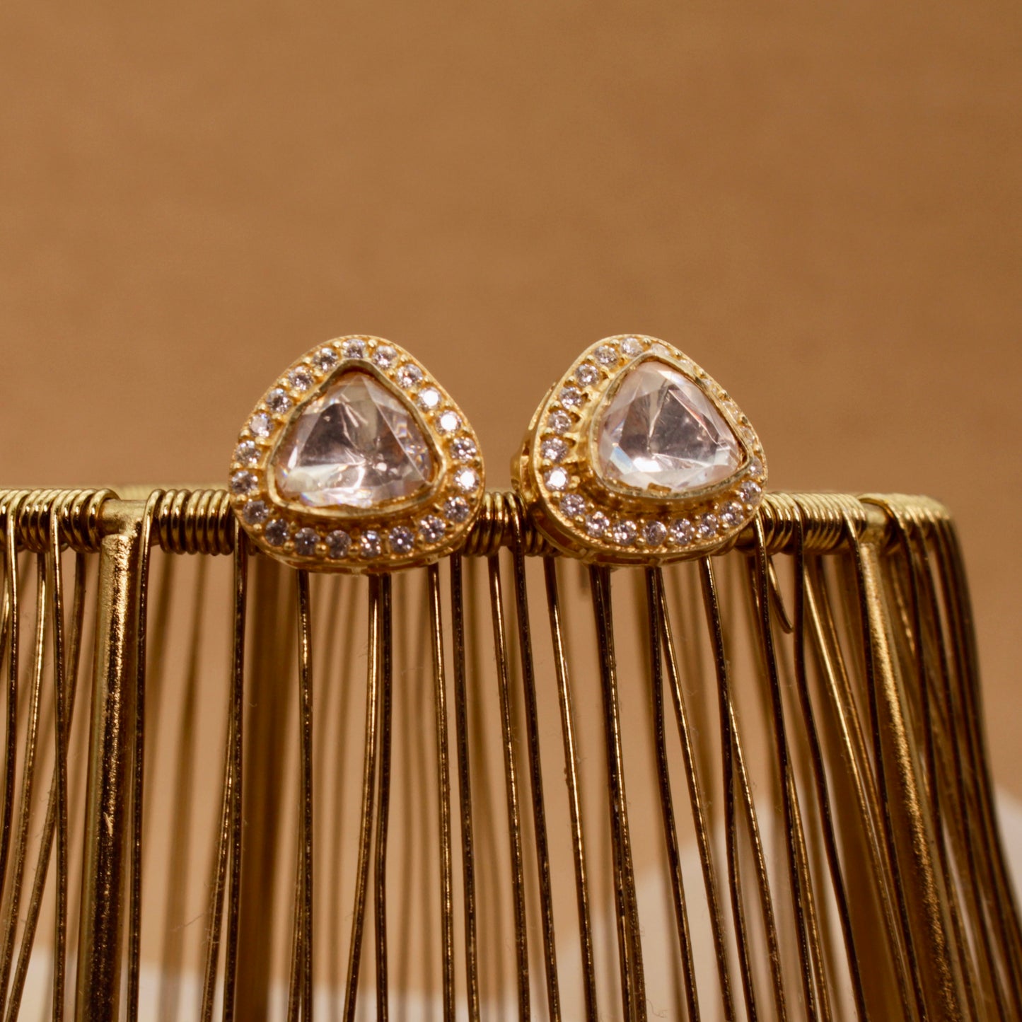 Sparkling Crystal Halo Stud Earrings