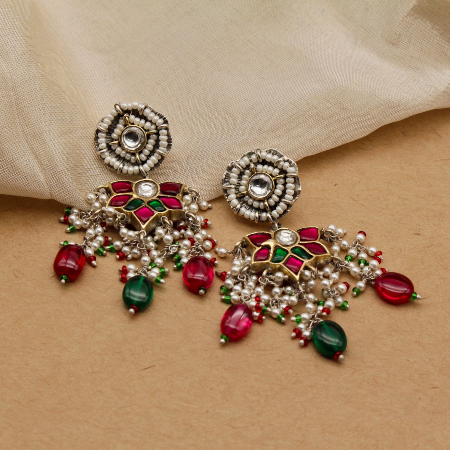 Antique Ganesh Motif Temple Necklace Set