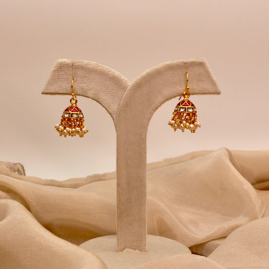 Ruby Elegance Jhumkas