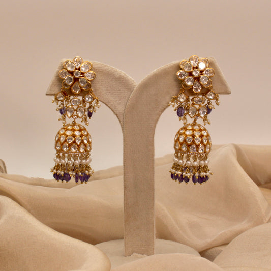 Uncut Bloom Jhumkas