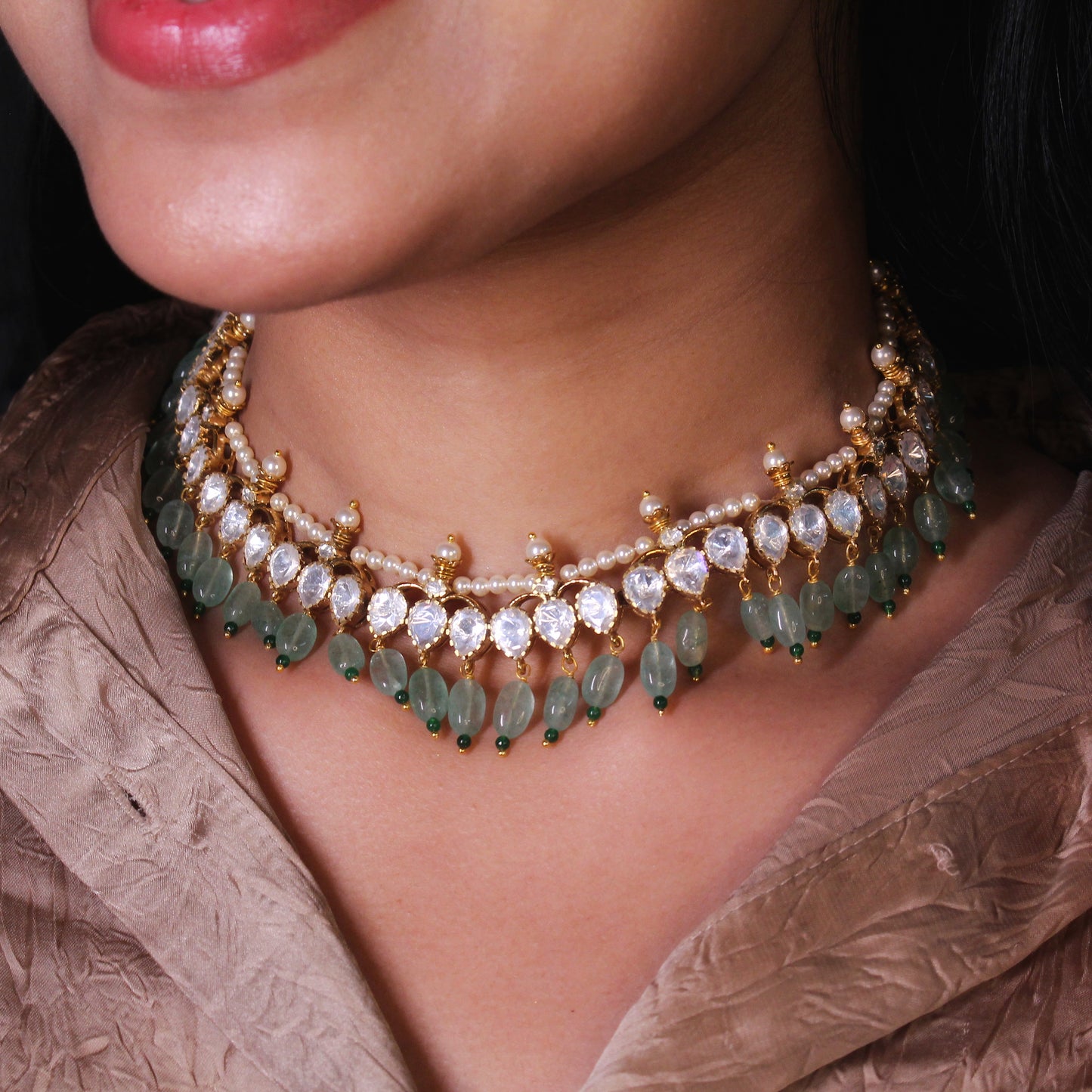 Classic Uncut Polki Bridal Necklace