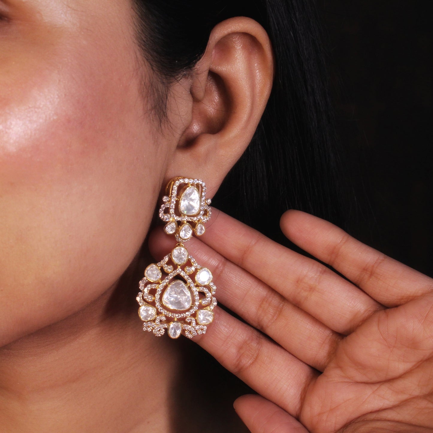 Crystal Vine Drop Earrings