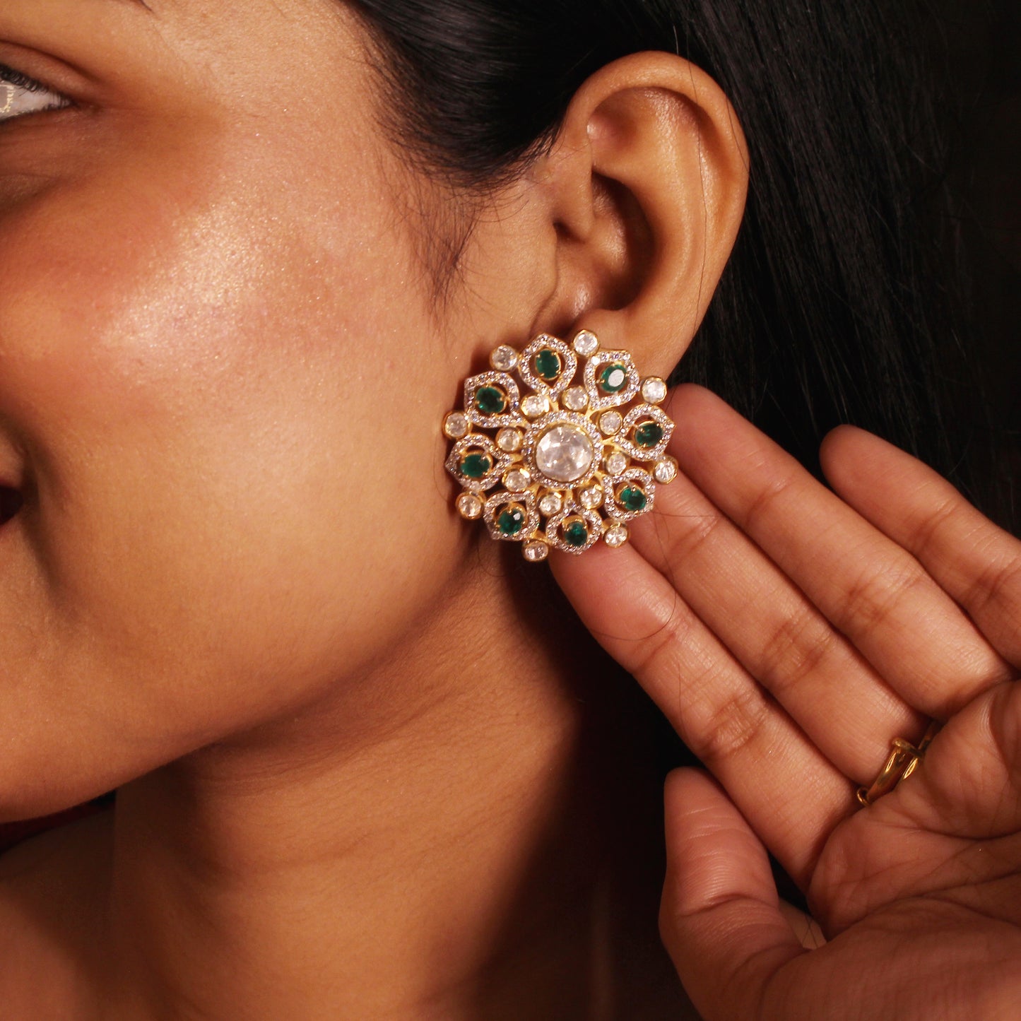 Emerald Sparkle Studs